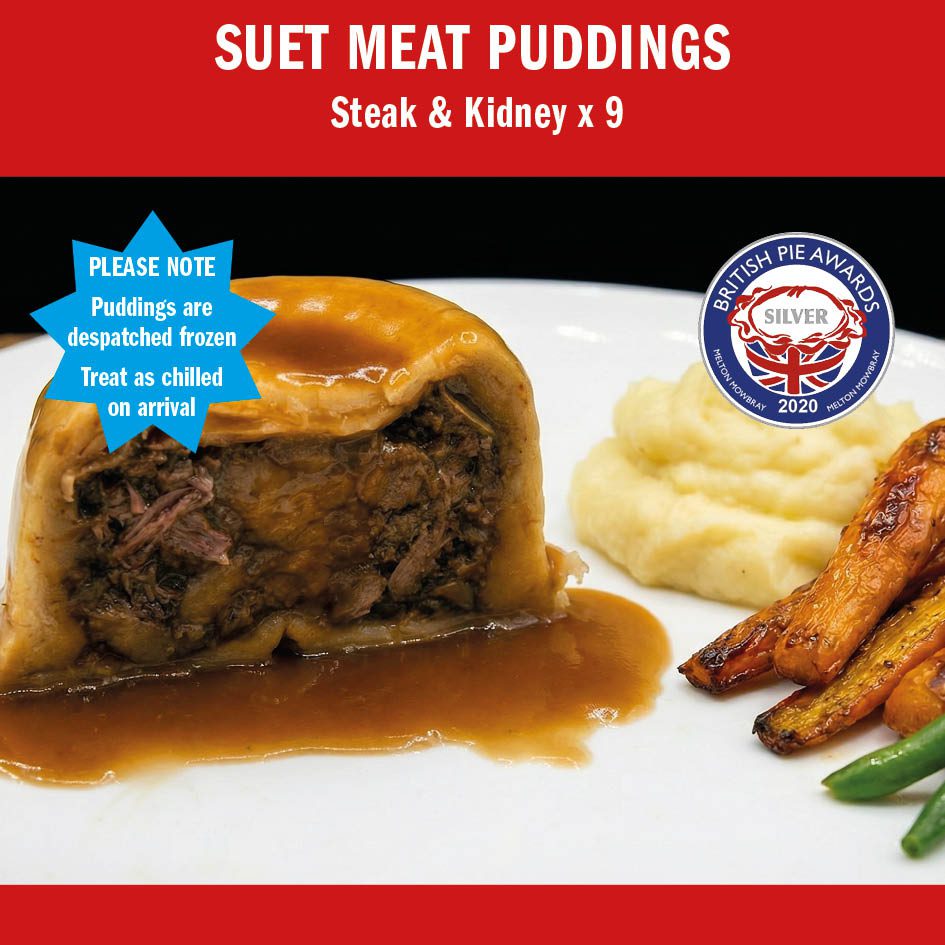Steamed Suet meat pudding Steak & kidney