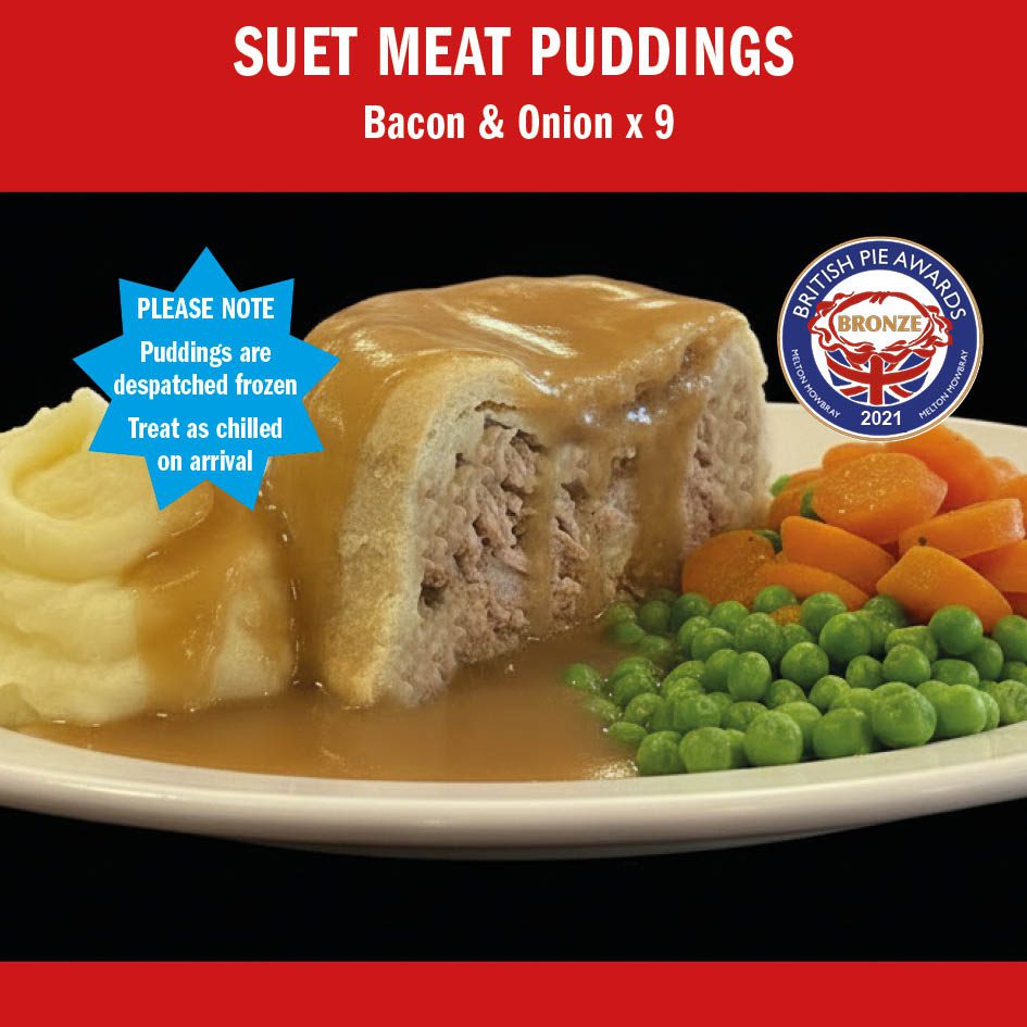 Steamed Suet Bacon & Onion Puddings