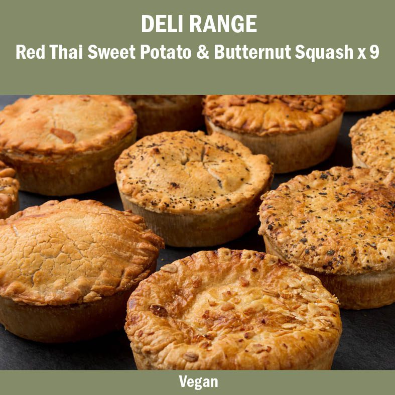 DELI Red Thai Butternut Squash <p> & Sweet Potato x 9 <p> 220g (average weight)<p> Deli Pies